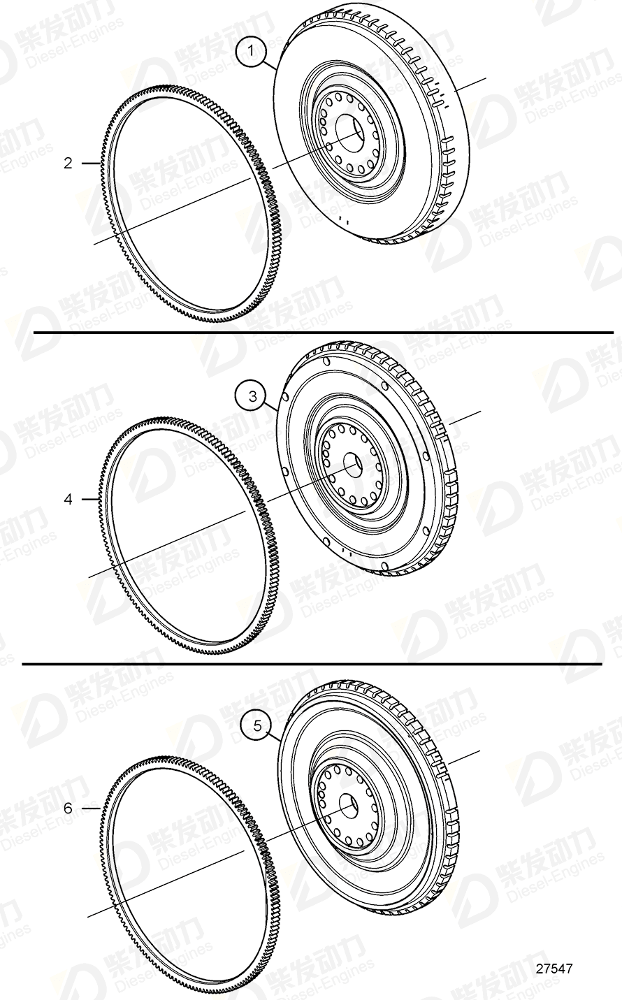 volvo penta Flywheel 22739170 Drawing volvo penta Flywheel 22739170 Drawing